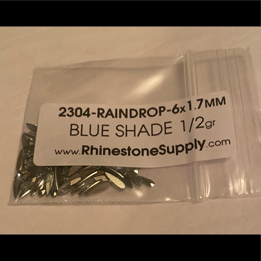 Swarovski Crystal Blue Shade Raindrop Flatbacks
